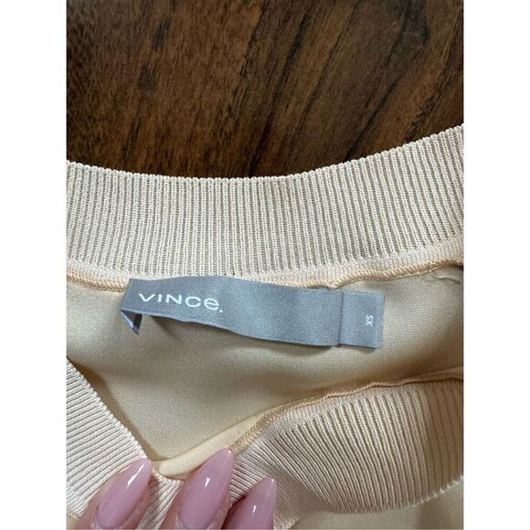 Vince XS cream tank top blouse - Picture 3 of 4
